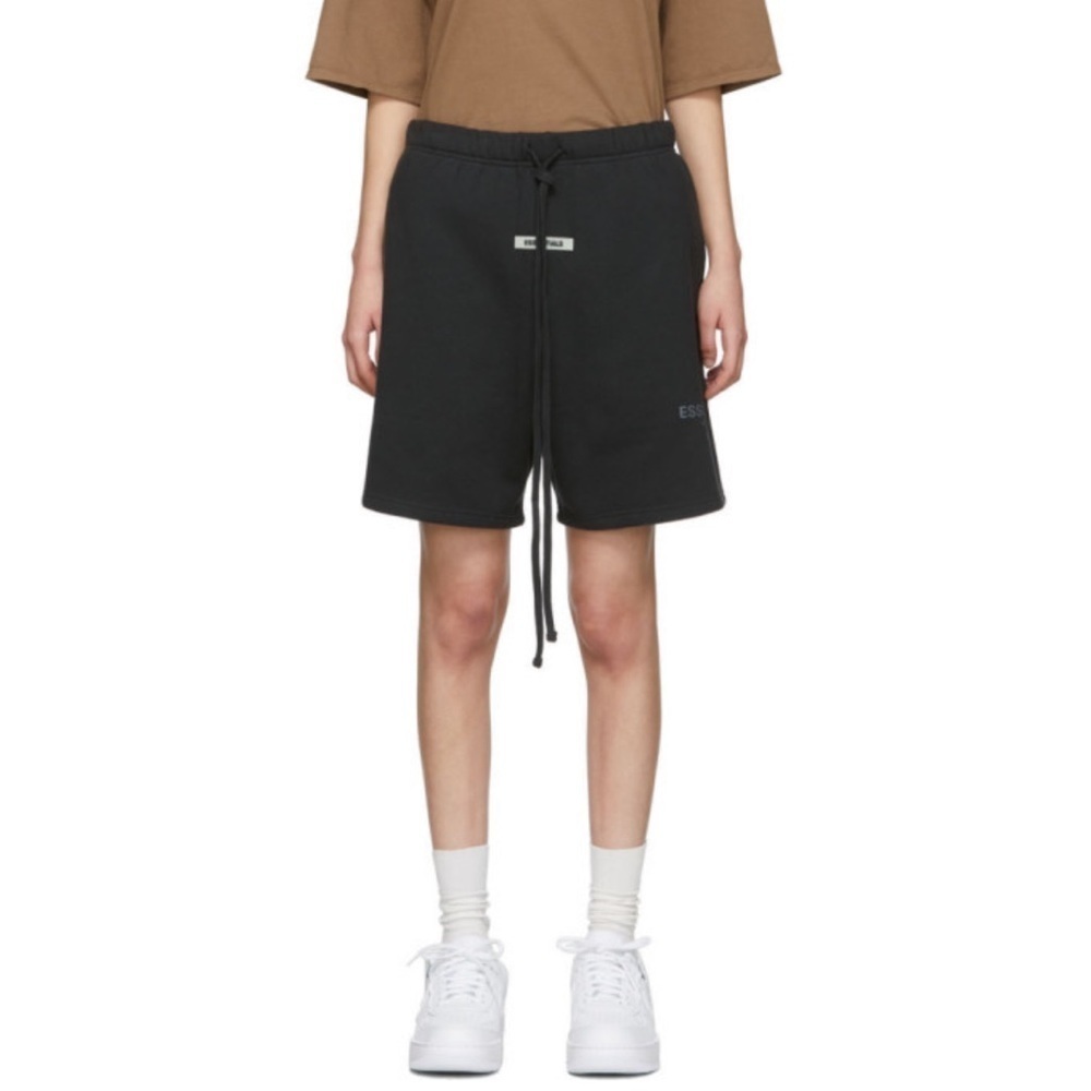 Essentials Fear of God Sweatshorts Black XL FW19 100% Cotton Men's Shorts Casual